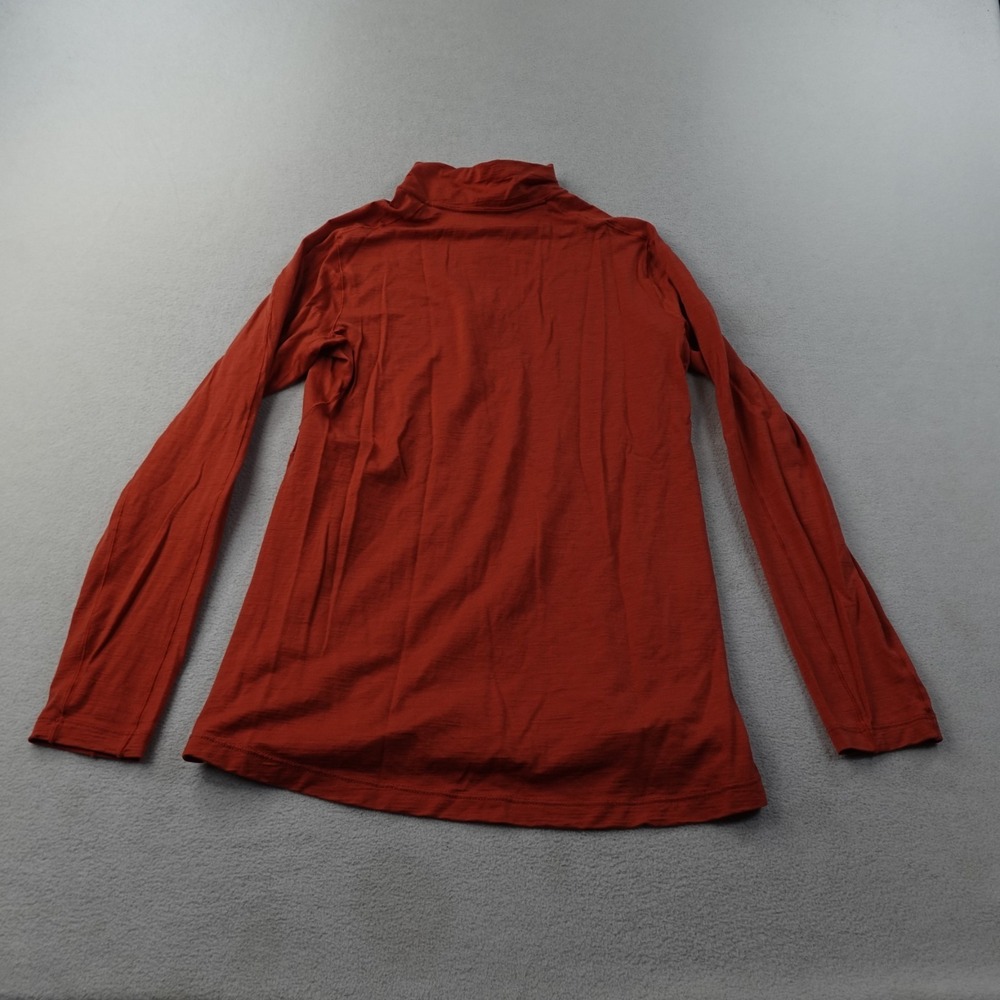 REI Merino 185 Half Zip Womens Small Orange 100% Merino Wool Base Layer - Picture 2 of 10